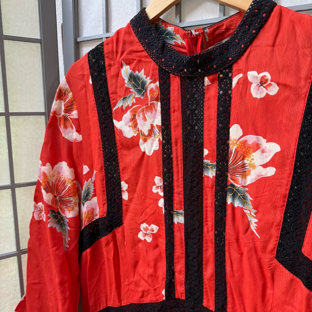 ASOS TALL Premium Chinoiserie Print Dress